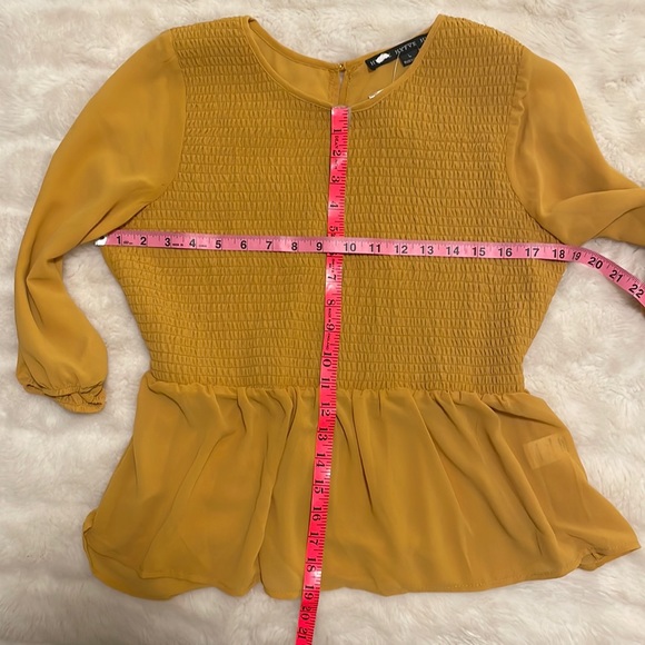 NWT Hyfve Gold Ruched Blouse, Sz. M, Sz. L - Picture 7 of 7